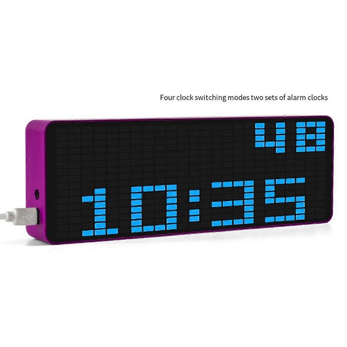 Color LED Music Spectrum Electronic Clock Sound Control Rhythm Light 1624 RGB Pickup Atmosphere Lev