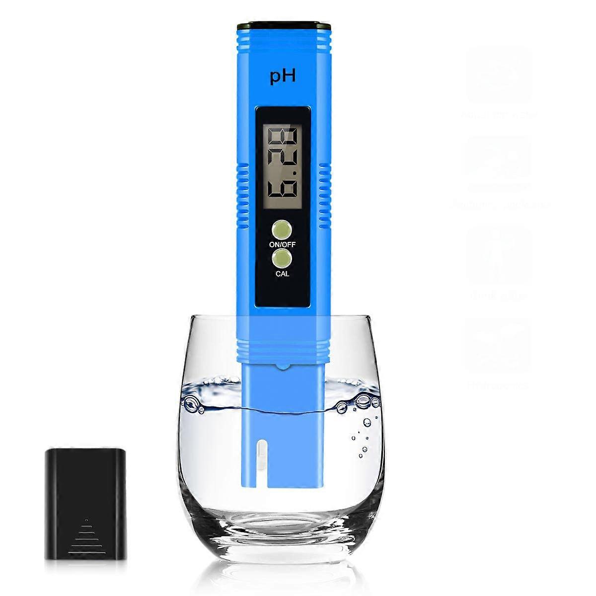 PH Meter for Water, Digital PH Meter 0.01 Resolution High Accuracy pH Tester with LCD, 0-14PH Measurement Range for House Drinking