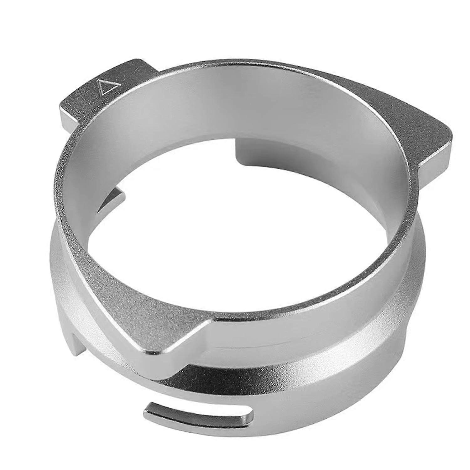 54 mm hands-free coffee dosing funnel, coffee machine accessory for use with grind trigger, for use at home or in a caf (silver)