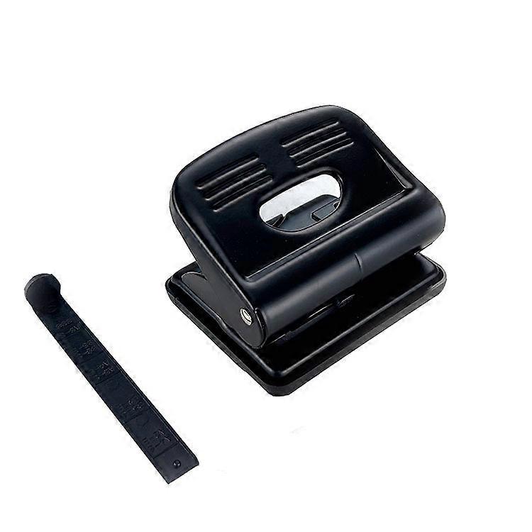 Metal hole punch with 20 sheet capacity, black