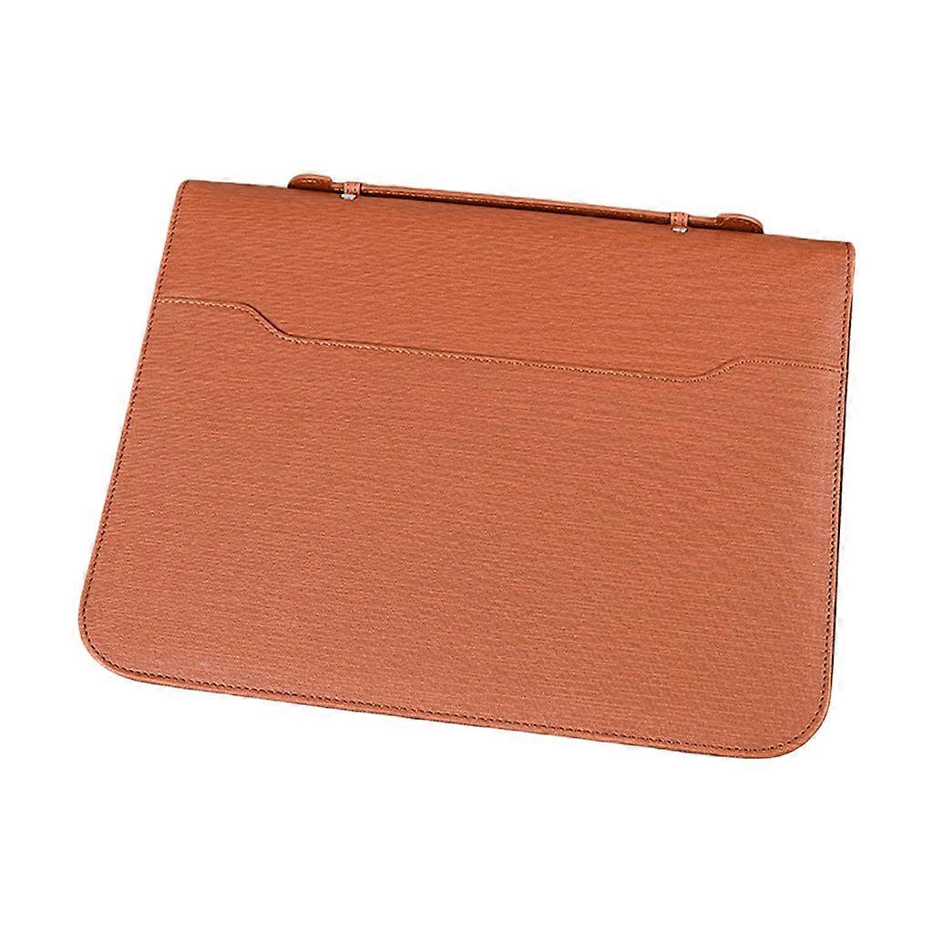 A4 PU Leather File Folder with Calculator Organizer Document Pads Portfolio Bag