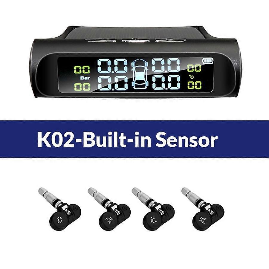 E-ACE Solar TPMS Auto Reifendrucküberwachung Auto Smart System Sicherheit Alarm USB Aufladen 4 Sensor Fahrzeuge Diagnosetools