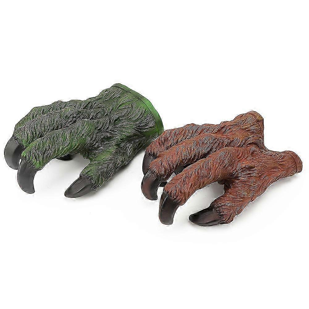 2pcs Animal Head Hand Puppet Highly Simulation Children Educational Model Toy#1