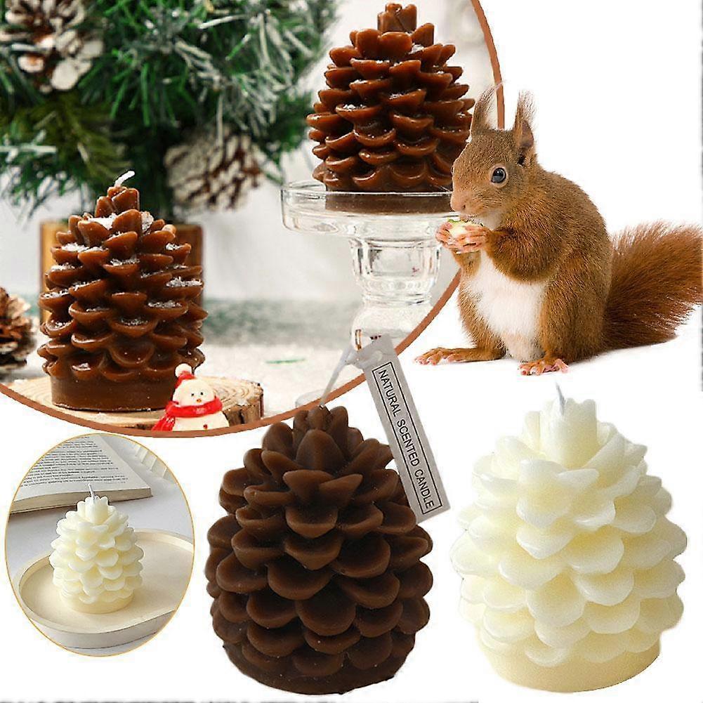 Christmas Cone Pinecone Candle Light LED Flameless Candle Ornaments Party,100% New