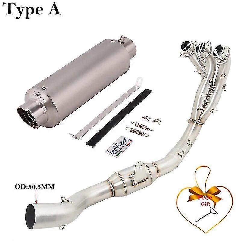 Exquisite exhaust pipeFull Systems For Yamaha MT09 FZ09 XSR900 MT-09 2021 - 2023 Motorcycle Exhaust Escape Modify Front Carbon Fiber Muffler DB Killer