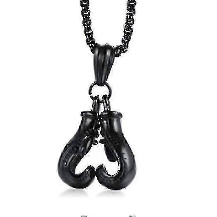 Double Gants Titane Pendentif Collier Fitness Gants de Boxe Collier Métallique