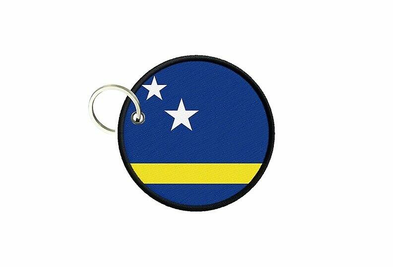 Keychain keys flag curacao printed round round roundcarde