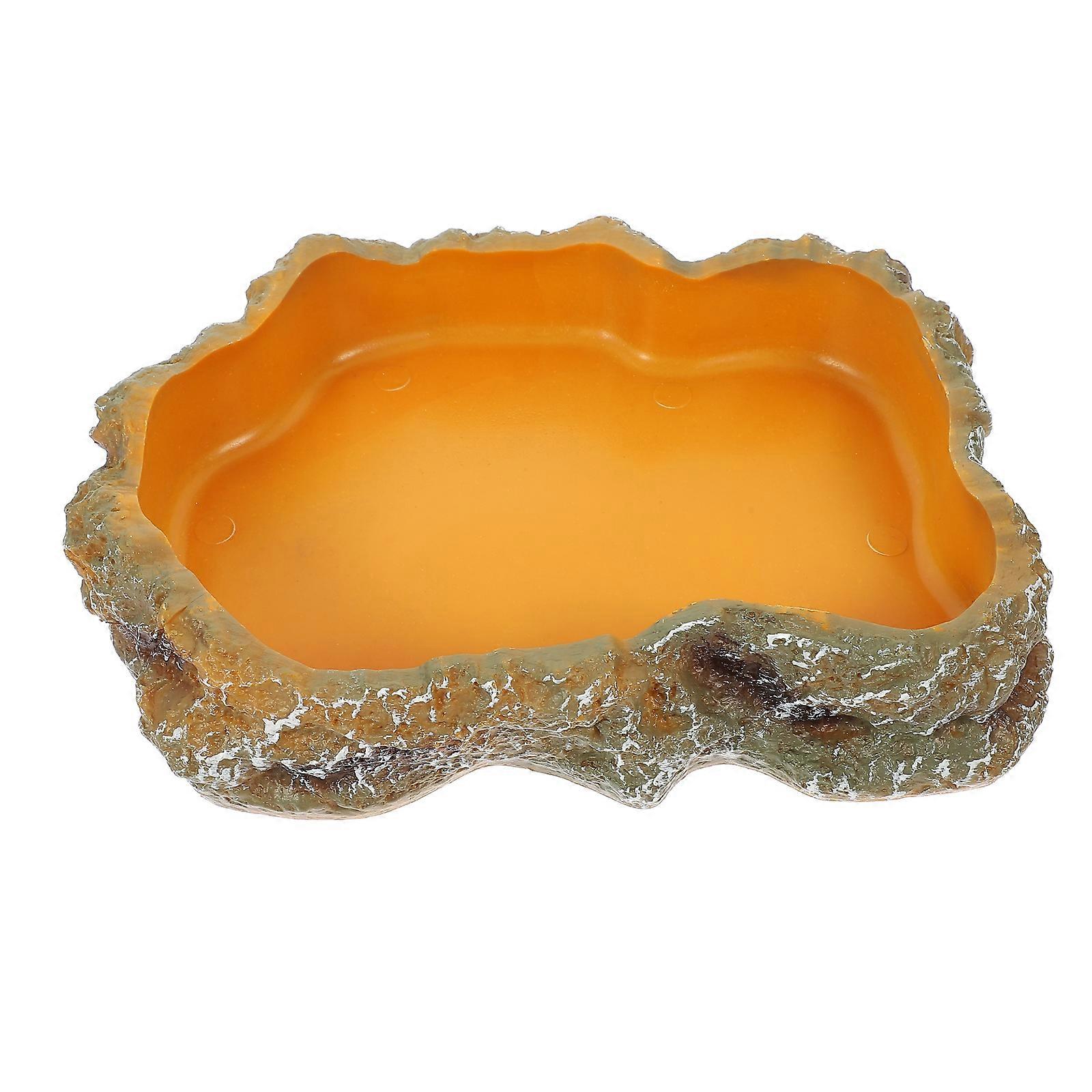 테라리움 파충류 음식 그릇 거북이 먹이 분지 파충류 상자 조경 장식