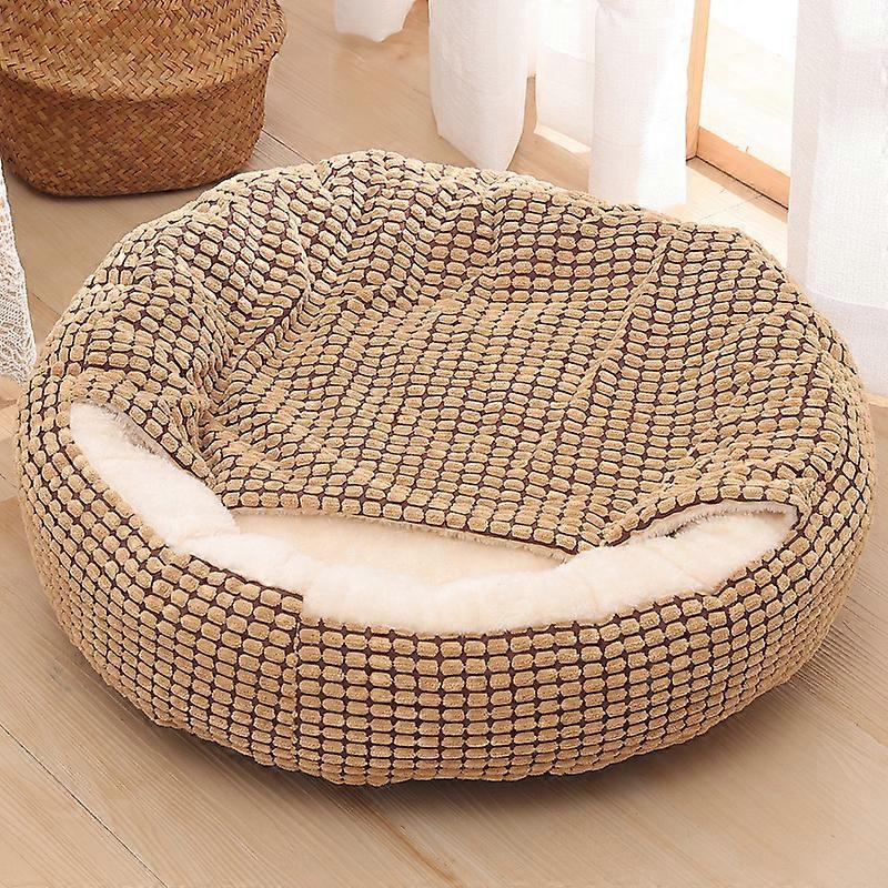 Pet Sofa Bed Waterproof Bottom Soft Wool Washable Soft Calming Beds