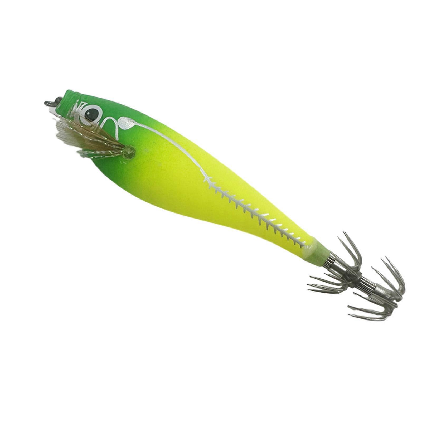 QingHai Luminous Shrimp Bait Fishing Lure with Sharp Hook Realistic Looking Lightweight Portable Shrimp Squid Jig Lure Fishing Gear