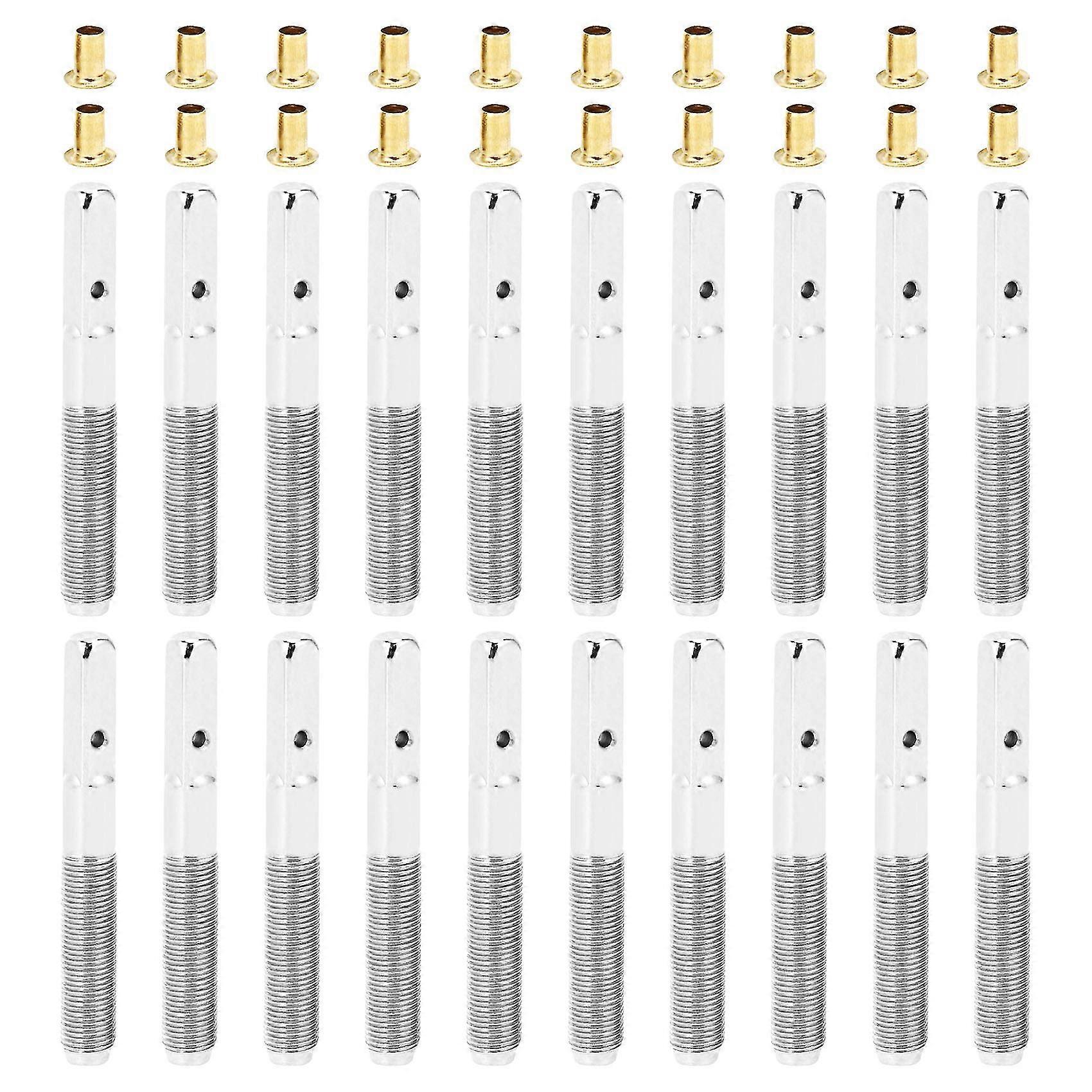 20 Pcs Lyre Harp Tuning Pin Nails With 20 Pcs Rivets Set For Lyre Harp Small Harp Musical Stringed