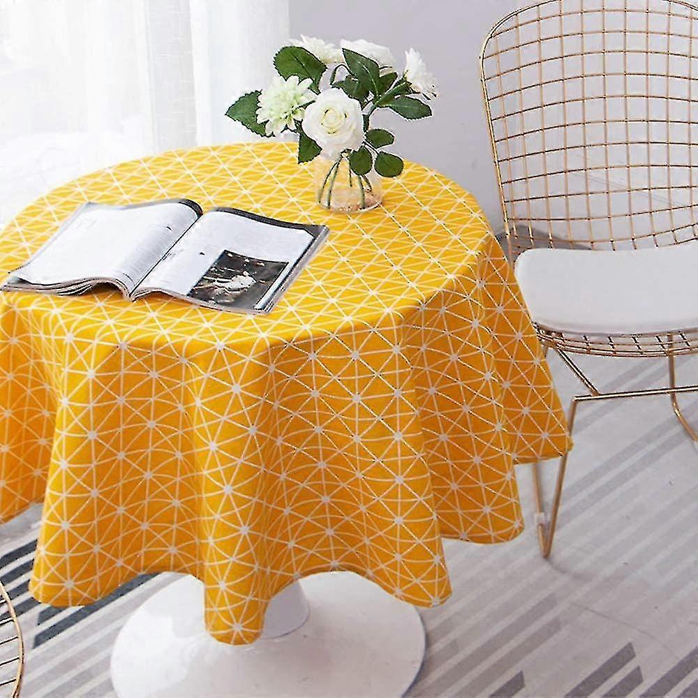 Nappe ronde 150cm (jaune, diamètre 150cm)
