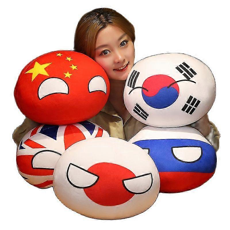 10cm Πολωνίαπολ Βελούδινη κούκλα Countryball Ussr Ηπα Γαλλία Ρωσία Ηνωμένο Βασίλειο Ιαπωνία Γερμανία Κορέα Ιταλία Χώρα Μπάλα Παιχνίδι Μενταγιόν