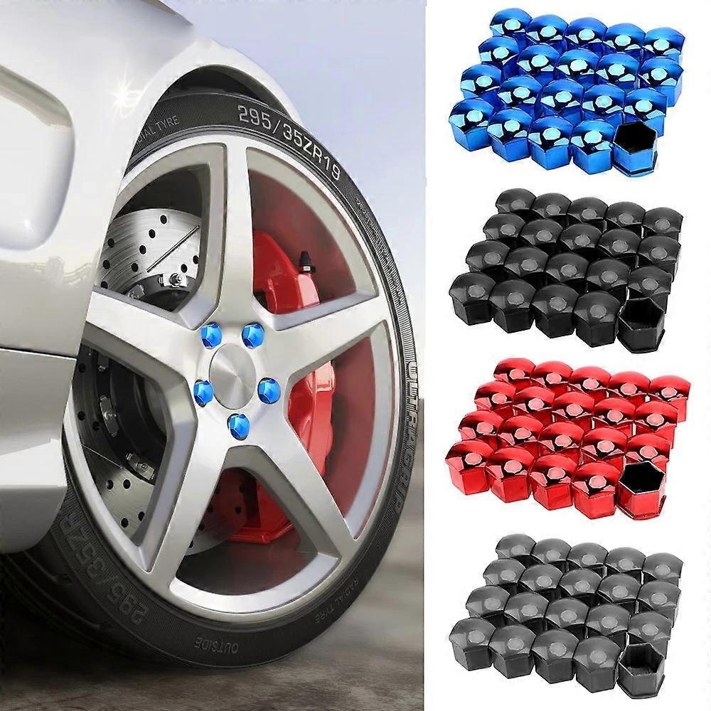 19/17mm 20 adet / takım Araba Tekerlek Somunu Kapakları Koruma Kapakları Kapaklar Anti-Pas Oto Hub Vida Kapağı Araba Lastik Somun Cıvata Dış Dekorasyon