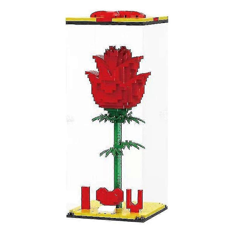 Love Red Rose Heart Building Blocks Micro Particles Building Blocks Toy Romantic Present For Lover Wife Girlfriend New