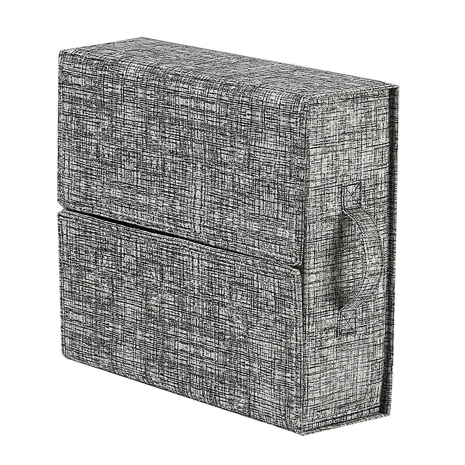 1/2Pcs Storage Box Organizer with Sturdy Handle Fastener Tape Design Large Capacity Foldable Sheet Set Organizer with Label