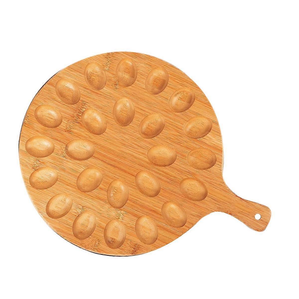 Deviled Egg Platter - Reversible Round Cutting & Serving Board for Charcuterie & Cheese - Perfect T