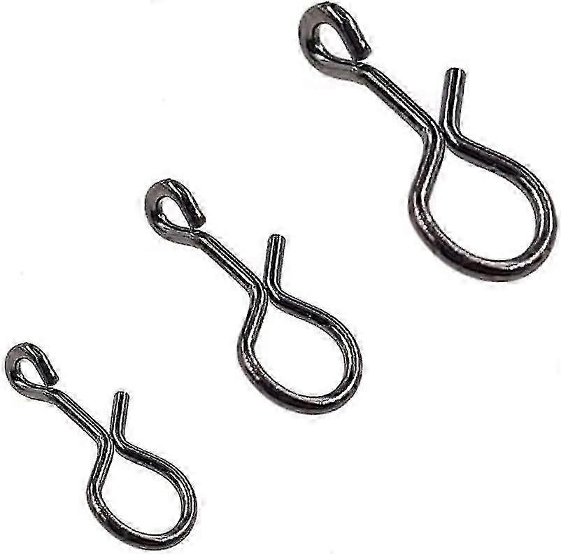 100PCS Knotless Quick Snaps Fly fishing snaps for fly hooks and lures Black pack of 100