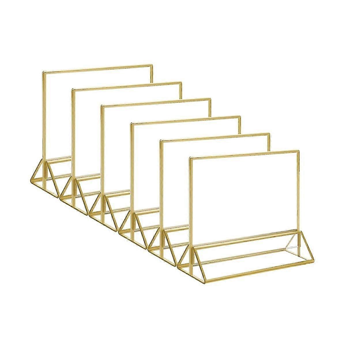 Horizontal Clear Acrylic Sign Holder Double Sided Table Menu Picture Frames For Wedding Table Numbe