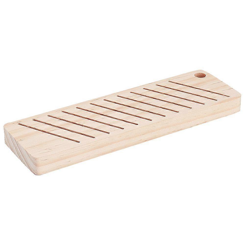 Bobbin Rack for Embroidery Floss Wooden Bobbin Rack Embroidery Thread Holder for for Cord Wire Thread Card Craft Sewing Craft 7.87x2.36x0.6inch