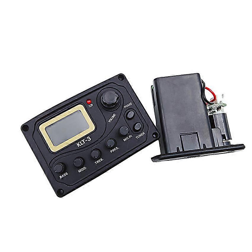 Open Hole Pickup EQ Equaliser Professional Pickup with Tuning Accessories for Acoustic Folk Guitar(KLT-3)