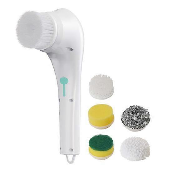 Electric Spin Scrubber Cordless Rechargeable Cleaning Brush with 5 Interchangeable Heads Powerful