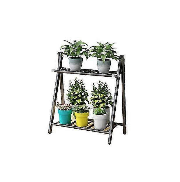 Double Layer Plant Stand Flower Pot Display for Garden Balcony