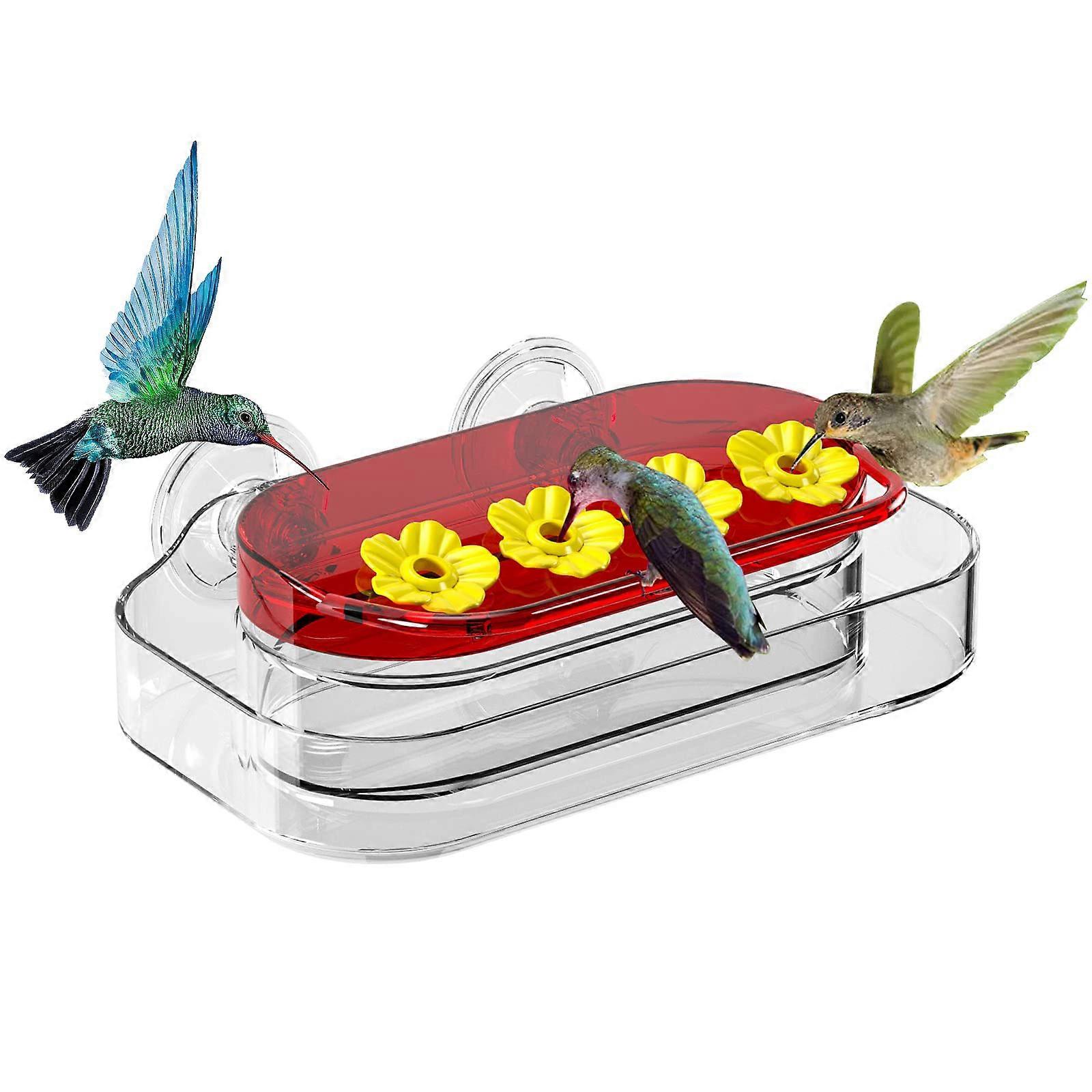 Hummingbird Feeder with Extra-Strong Suction Cups, Easy Clean and Refill