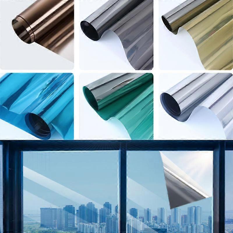 1PC Self-adhesive One Way Mirror Glass Window Sticker Sun Protection Film Window Privacy Film