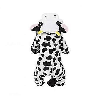 Pet Costume Dog Halloween Suit Dog Milk Cow Costume Dog Jumpsuit Pet Puppy Supplies Size M [SJ