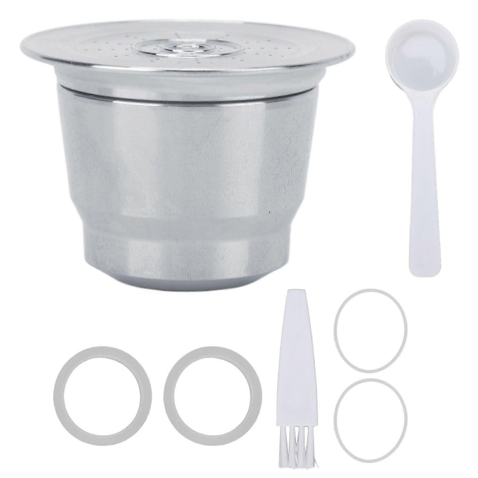 Cápsulas reutilizáveis de café em aço inoxidável de grau alimentício, copo com filtro de café recarregável para substituição em NESPRESSO U