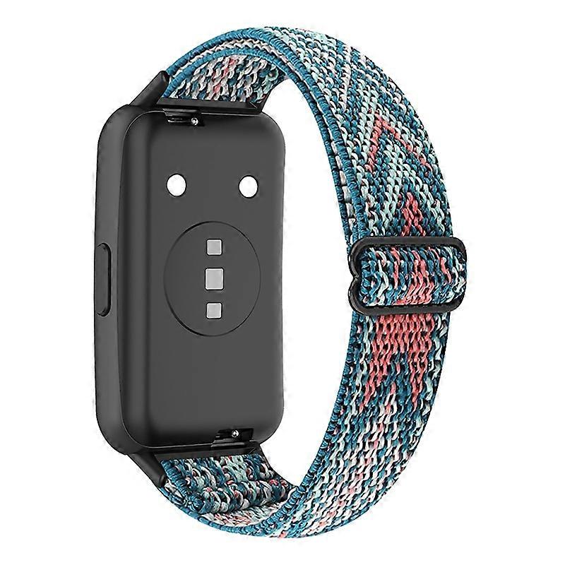 For Huawei Band 7 Stretchy Boho Watch Band Adjustable Elastic Nylon Strap Replacement Wristband