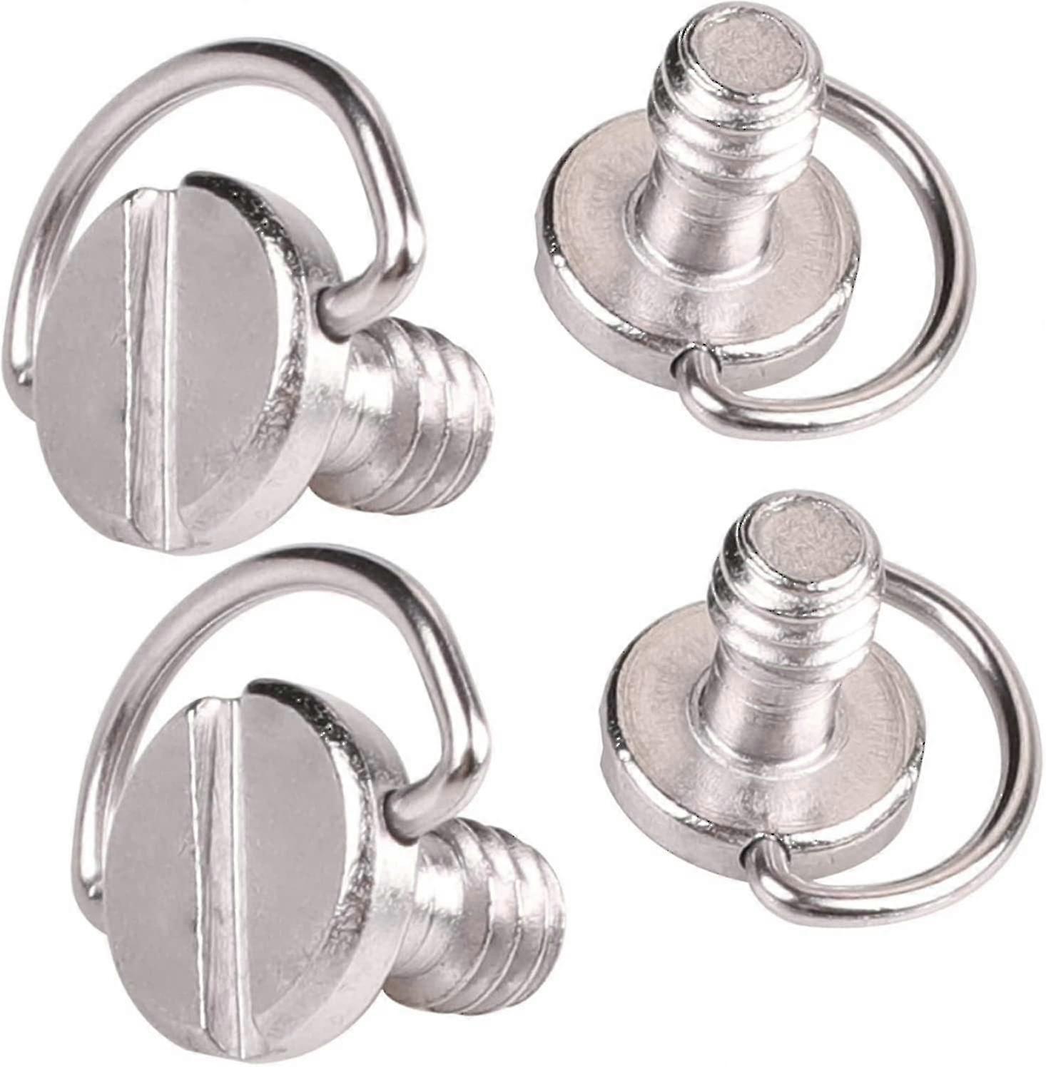 4 peças 1/4 polegadas parafuso de montagem da câmera parafuso tripé rosqueado com material de aço inoxidável