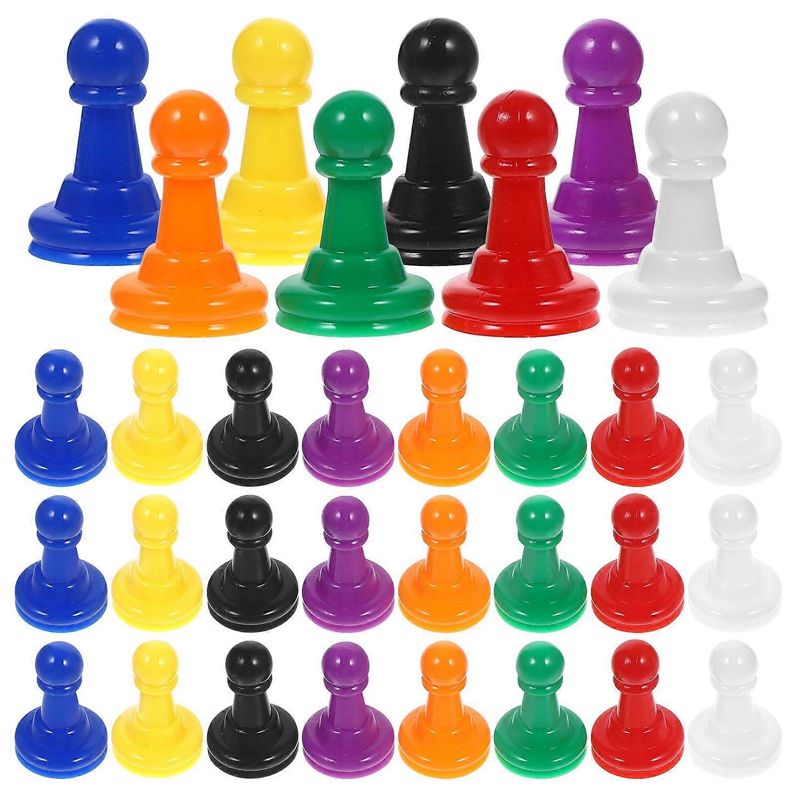 32pcs Board Game Accessory Plastic Chess Multicolor Pawn Chess Pieces Game Chess Markers