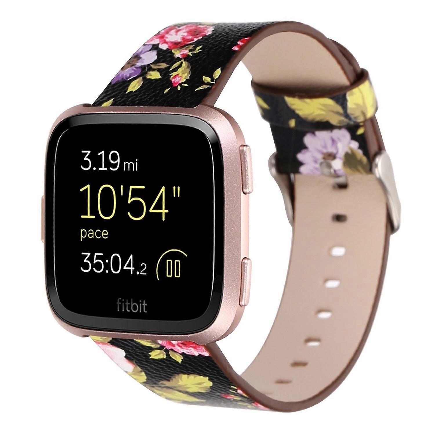 For Fitbit Versa 1 / 2 Flower Pattern Watchband