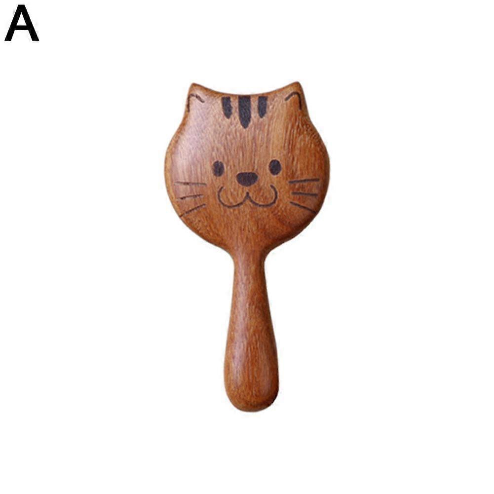 Sandalwood Cartoon Scalp Massage Comb Meridian Comb 28 Coarse Toothed Head Care
