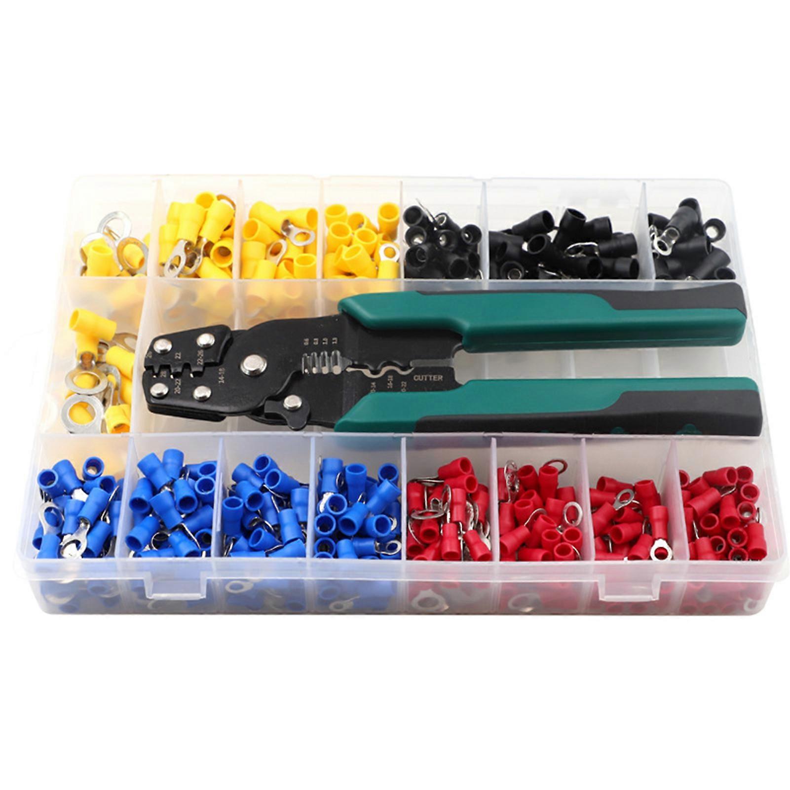 Crimping Tool Kit Wire Crimper with Crimping Pliers 520Pcs Wiring Terminal Wire Cutter and Crimping Tool Set for 0.75-6mm² Wire