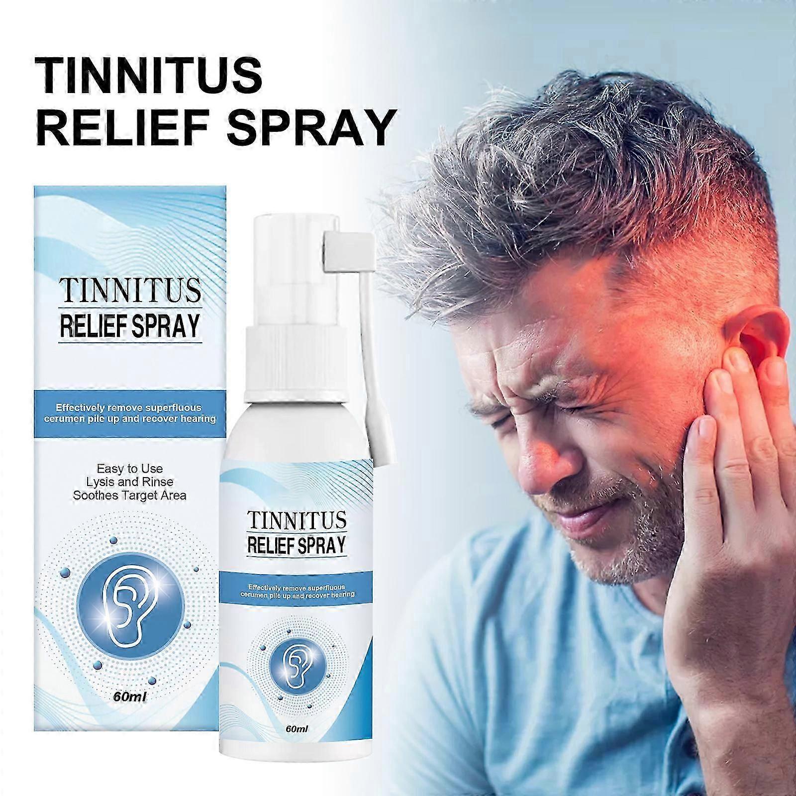 kiváló minőségűFülzúgás enyhítő spray, fülzúgás enyhítése fülcsengésre, fülzúgás enyhítése, 60 ml-es bio gyógynövényes cseppek fülzúgás ellen javítják a hallást, Ed