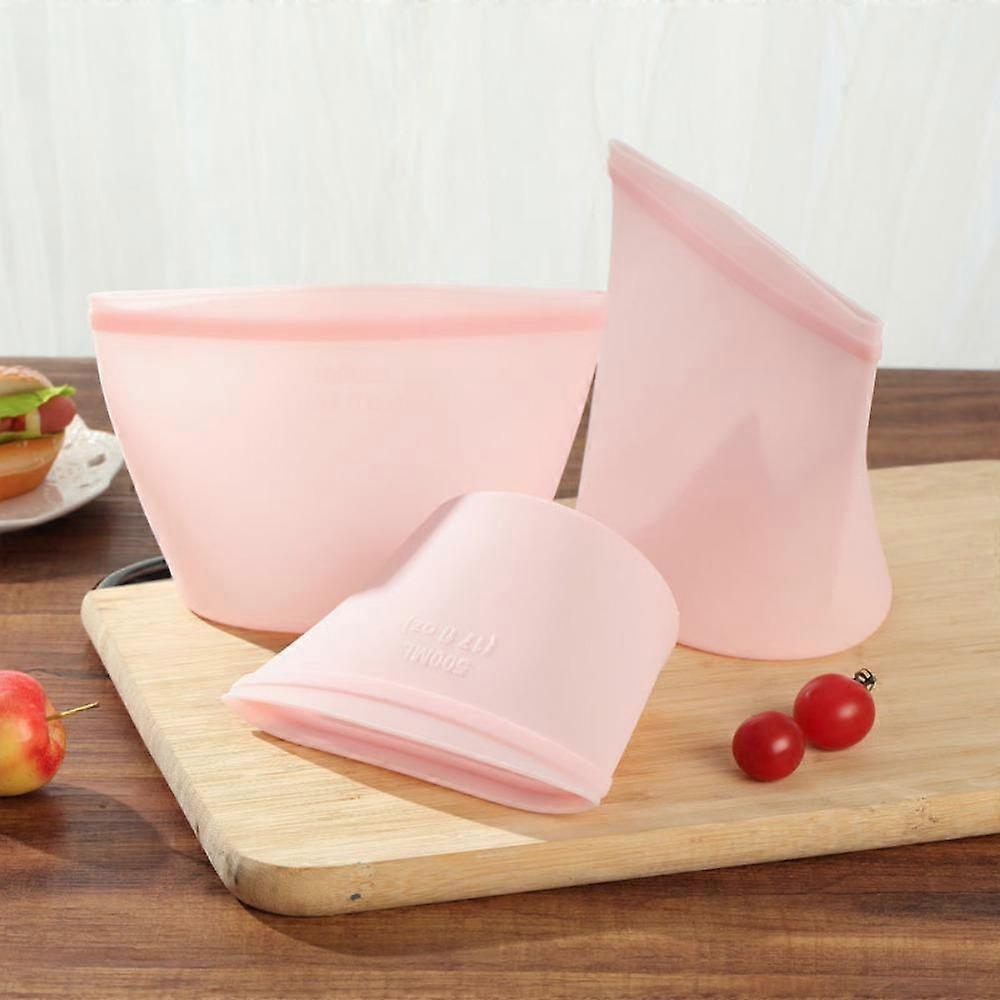 1pc BPA-Free Silicone Food Storage Bags - Reusable Meal Prep Containers