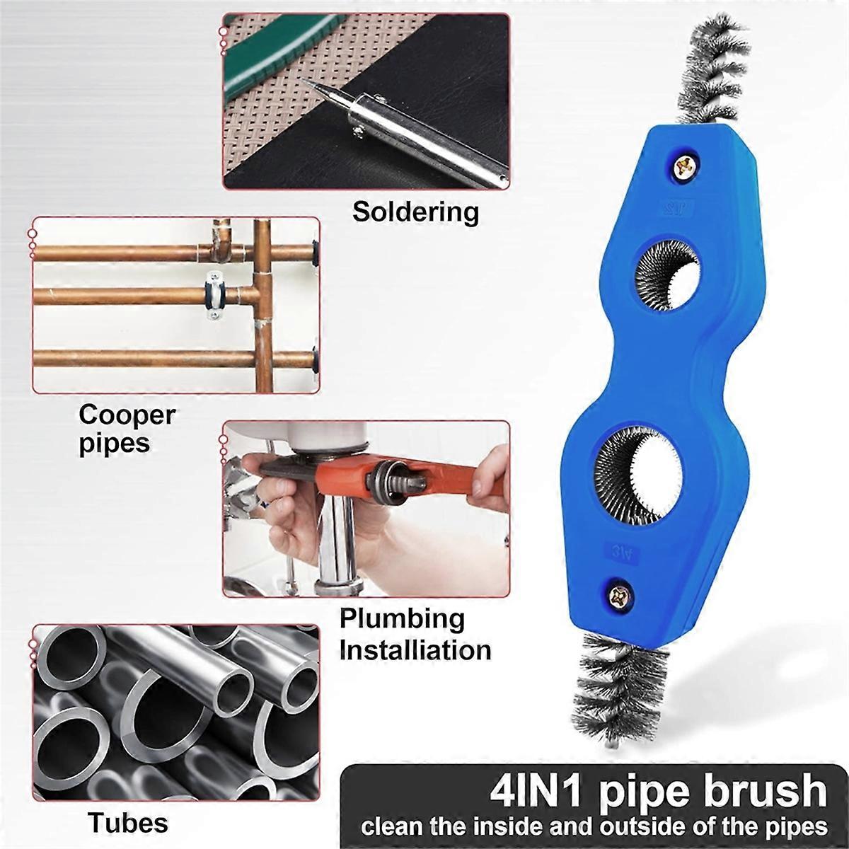 4 Pieces Copper Pipe Cleaner and Reamer Value Set