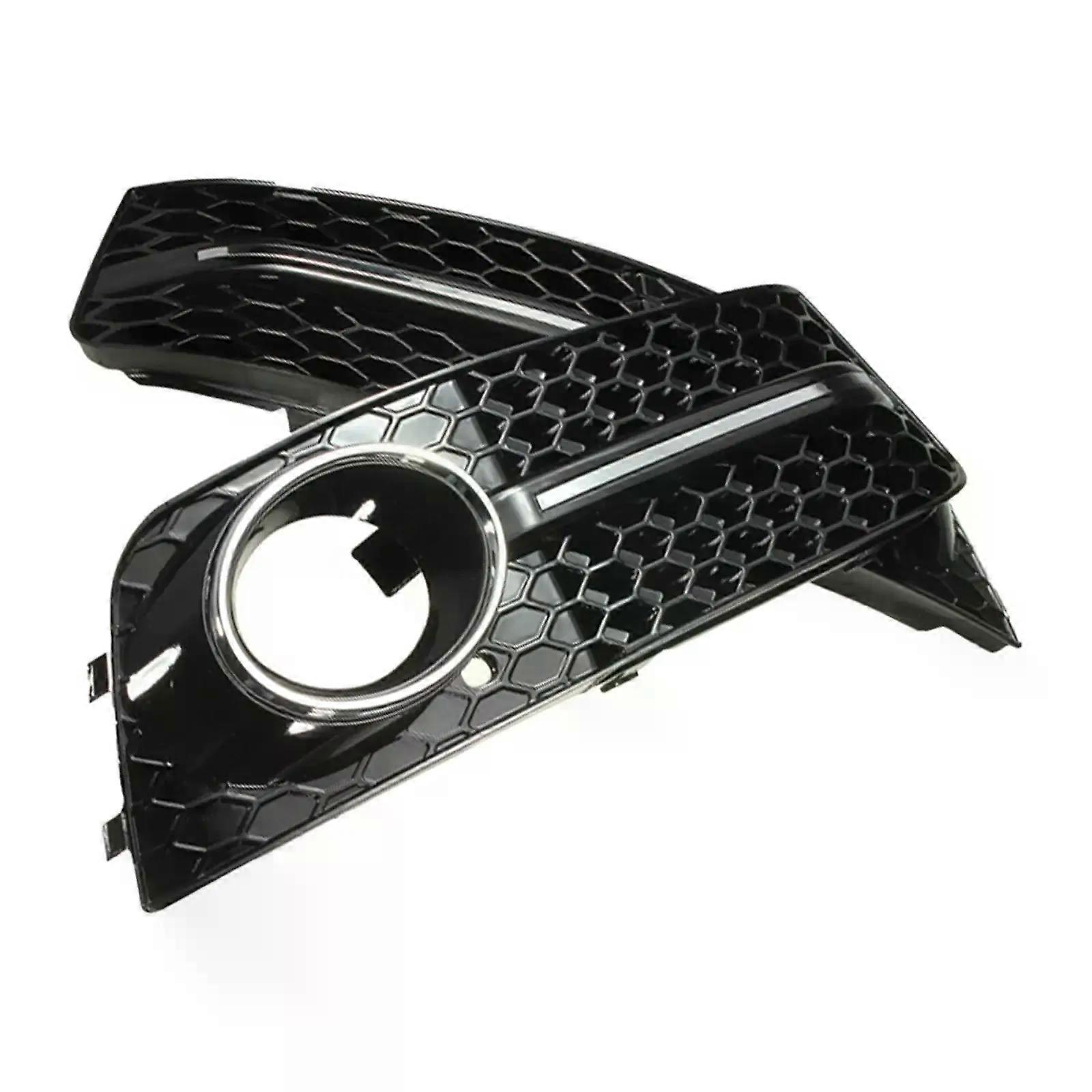 2x Lower Bumper Fog Light Grill Grille 8K0807681 compatible for  A4 B8 Replace