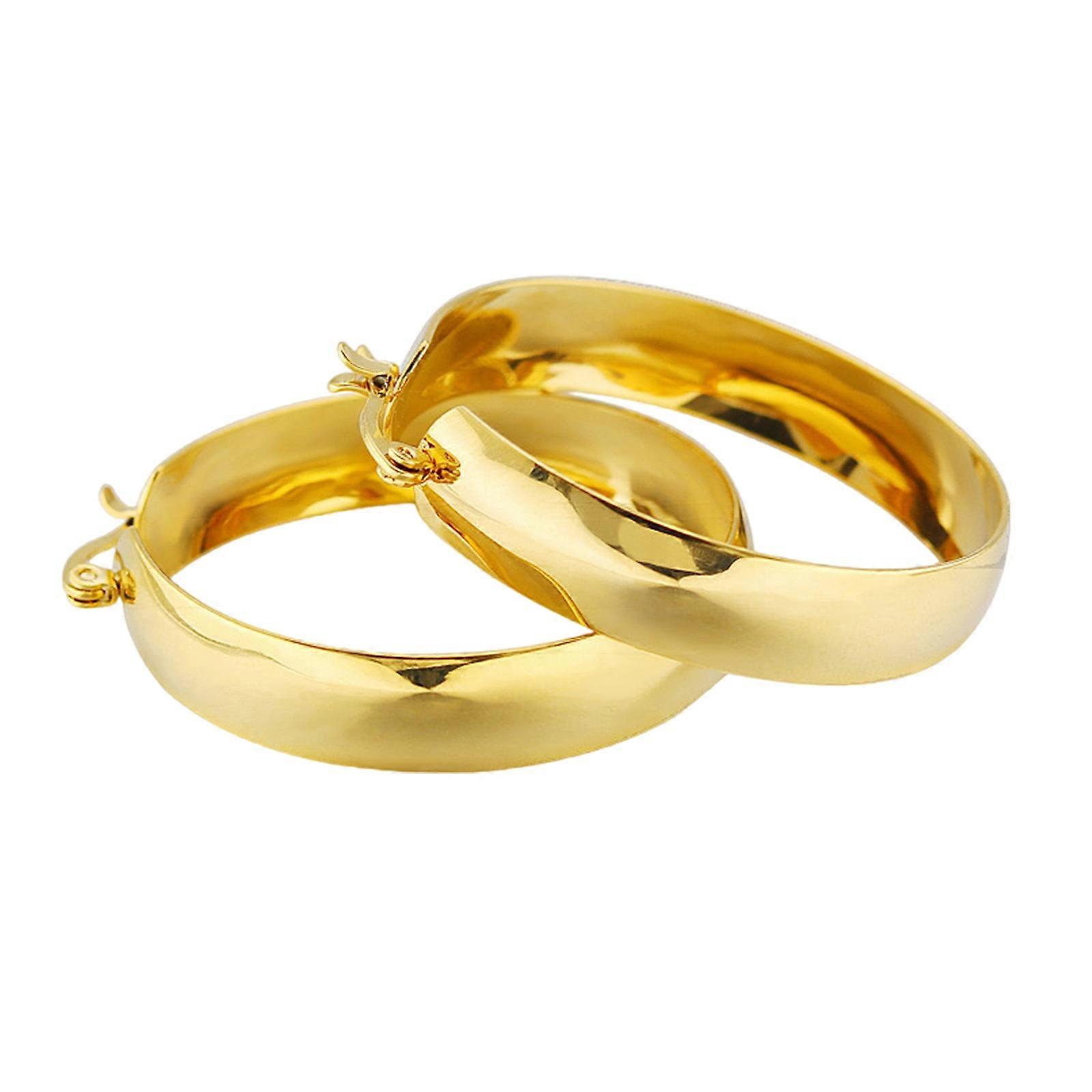 Exaggerated Large Hoop Earrings Versatile Large Gold/Silver Earrings Suitable For Both Casual And Formal Event 30mm