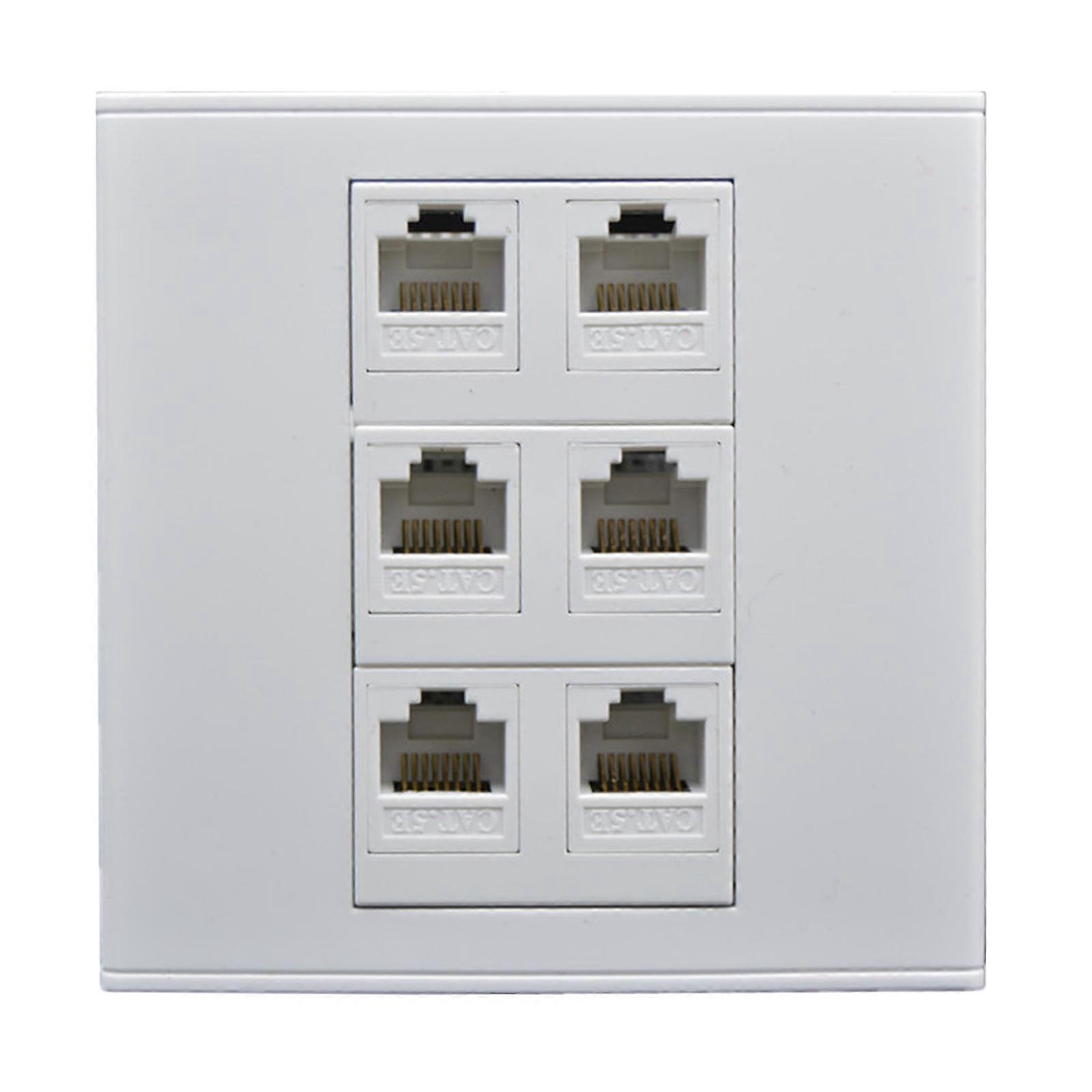Ethernet Wall Plate Outlet Accs Durable Easy Installation for Networking