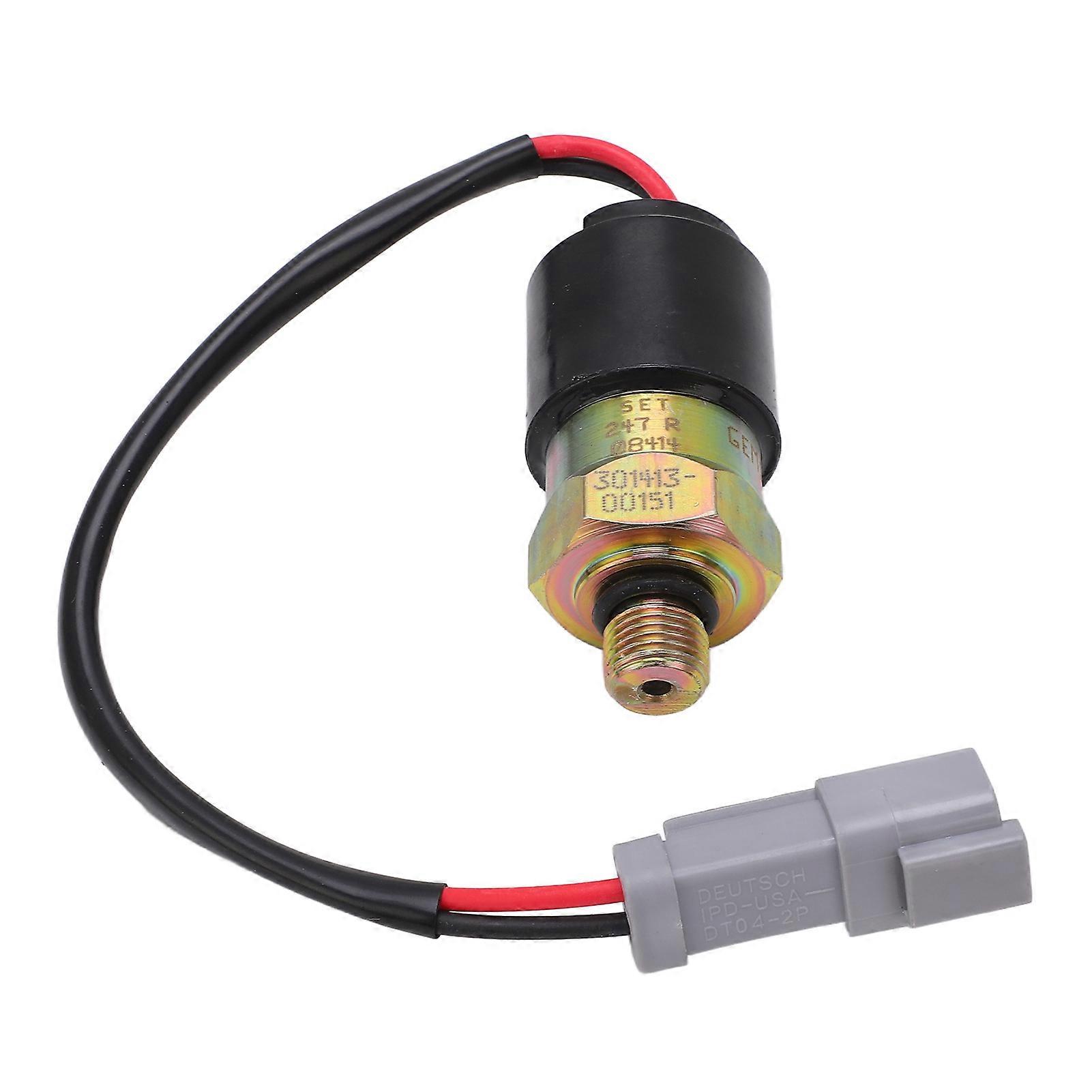 Excavator Pressure Switch 2 Pins Brass Precise Excavator Pressure Sensor Switch for Daewoo DX 480