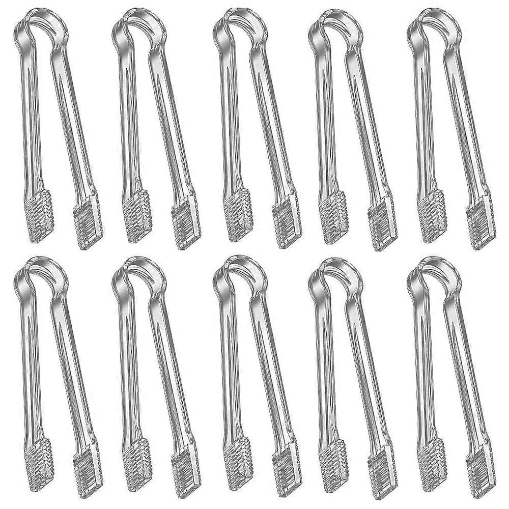 Mini Plastic Buffet Serving Tong Small Kitchen Serving Tongs Set Clear Plastic Serving Tongs