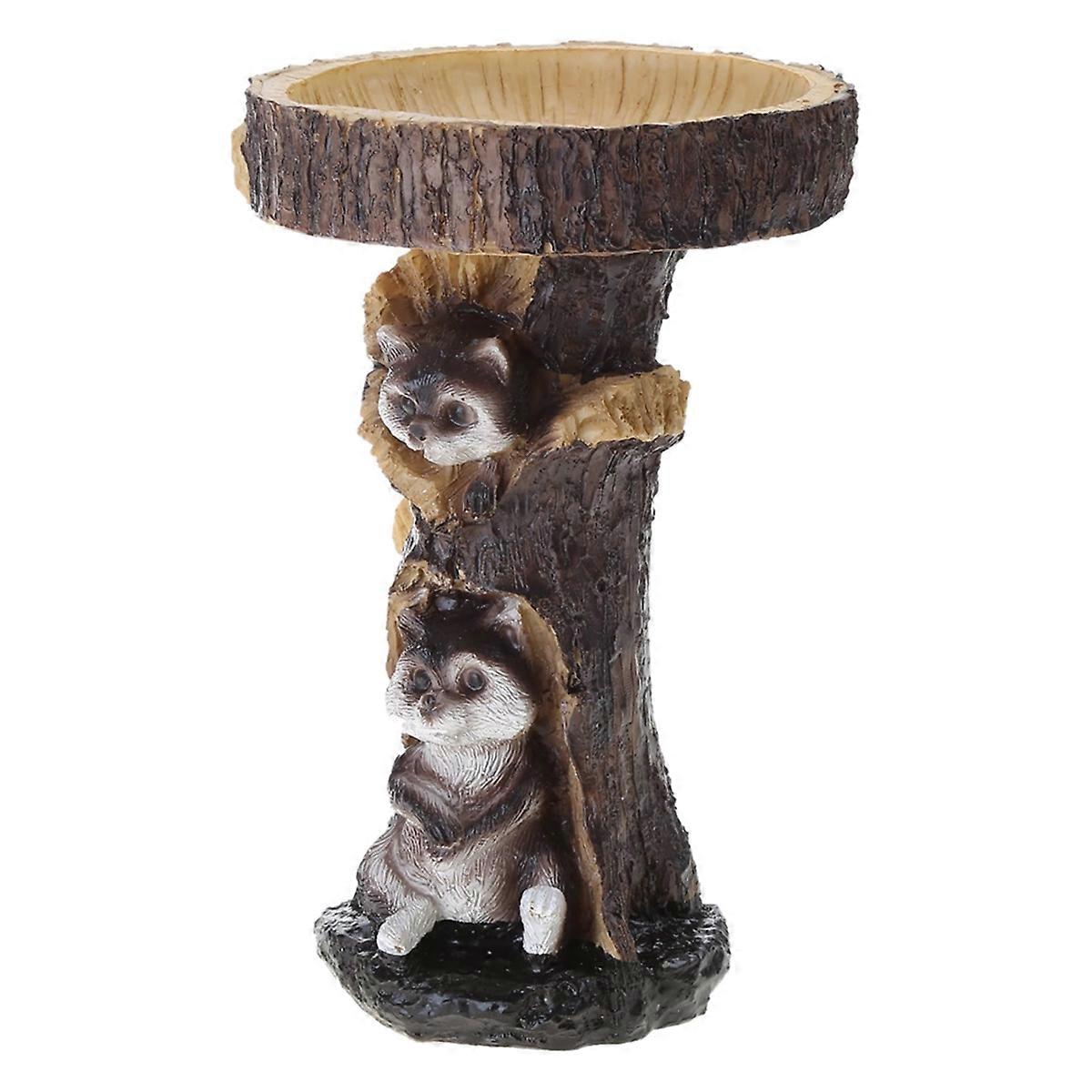 Resin Sculpture Bird Feeders, Carved Resin Bird Bath, D