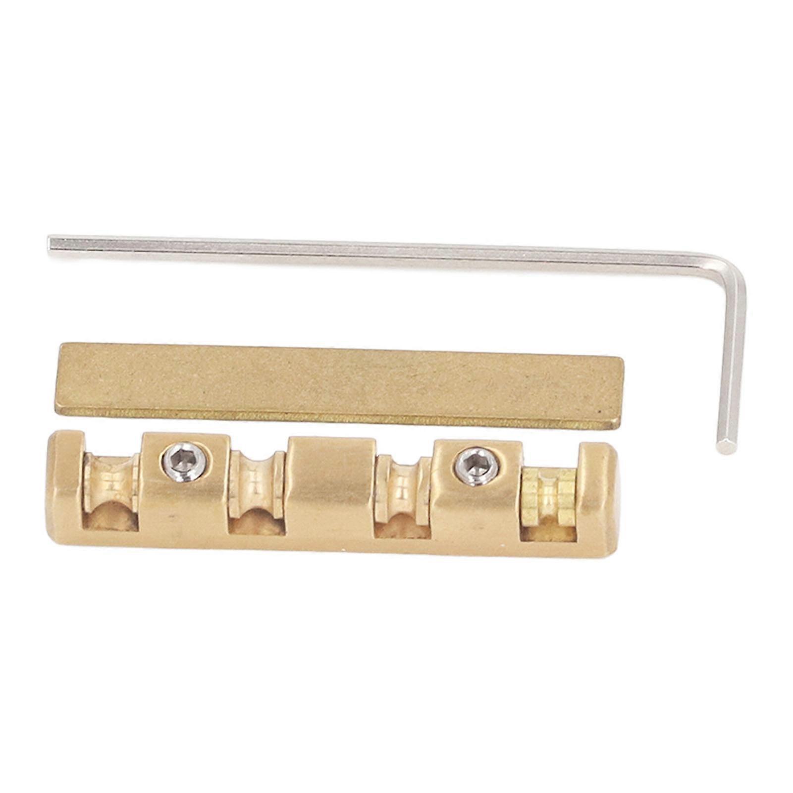 42mm justerbar Bell Brass Bridge Nut Ersättning för ST elgitarrer, gitarr mutter