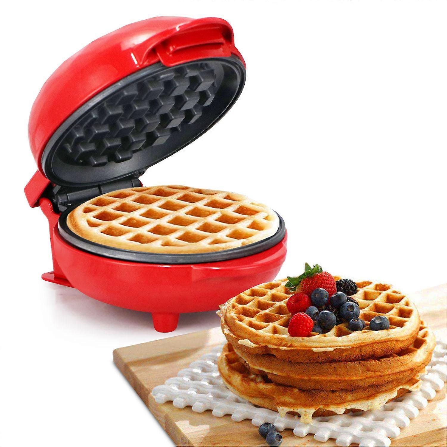 MINI Waffle Maker Non-Stick Plates & Auto Light for Easy to Use Easy Storage 550W