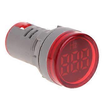 Tragbares 22mm HZ Meter Frequenztester LED-Anzeige Messgerät Messbereich 20-75Hz Rund Grün / Blau / Rot / Weiß / Gelb Weiß