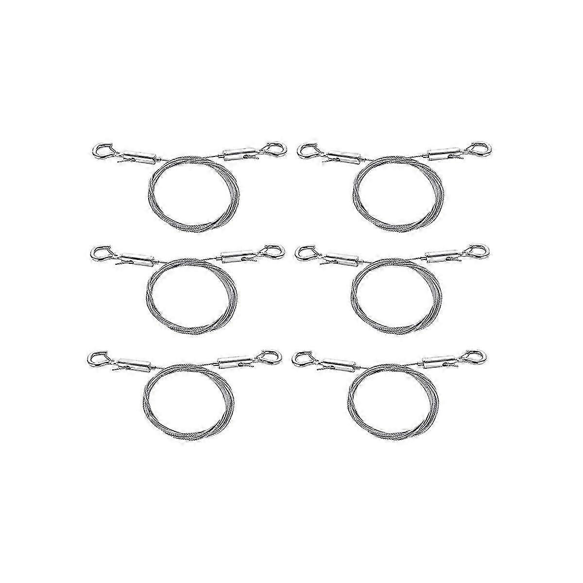 6 قطع سلك معلق للصورة قابل للتعديل ، سلك صورة 2M X1.5mm مع خطاف ، سلك صورة من الفولاذ المقاوم للصدأ- Yvan